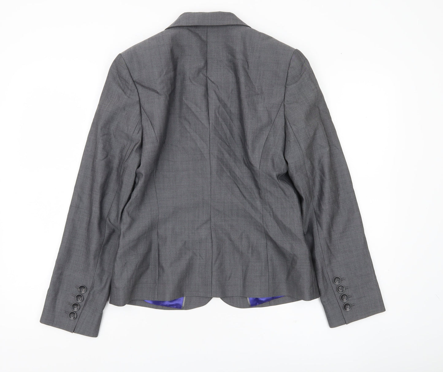 Austin Reed Womens Grey Wool Blazer Jacket Size 18 Workwear Business
