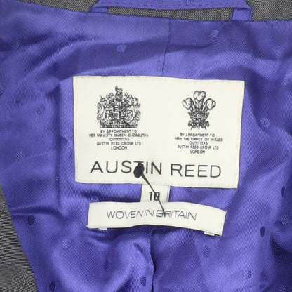 Austin Reed Womens Grey Wool Blazer Jacket Size 18 Workwear Business