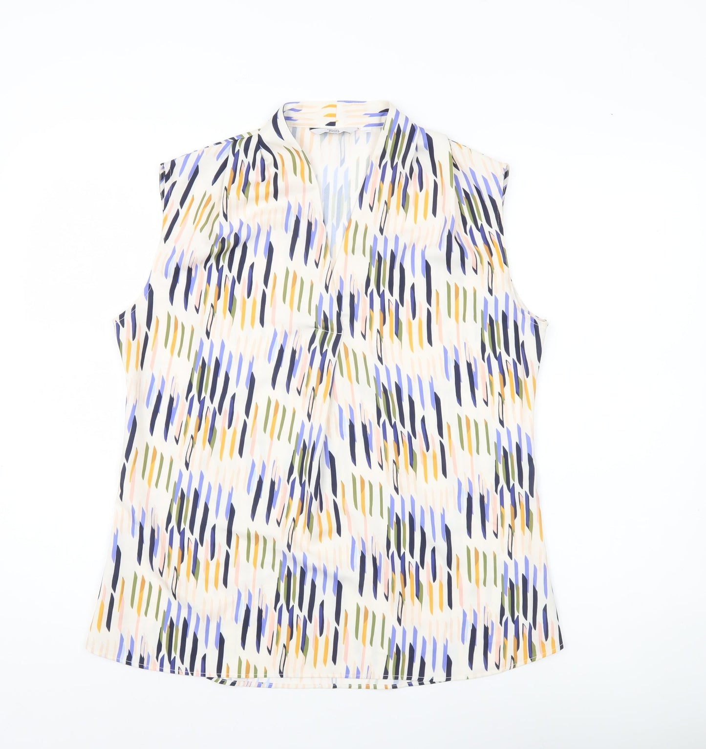 Womens UK Size 12 Simon Jersey Multicoloured Tunic Blouse