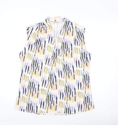 Womens UK Size 12 Simon Jersey Multicoloured Tunic Blouse