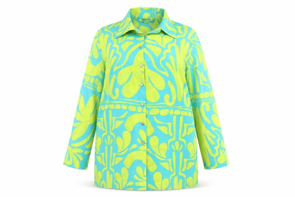 Womens UK Size 10 PRETTYLITTLETHING Multicoloured Tunic Button-Up