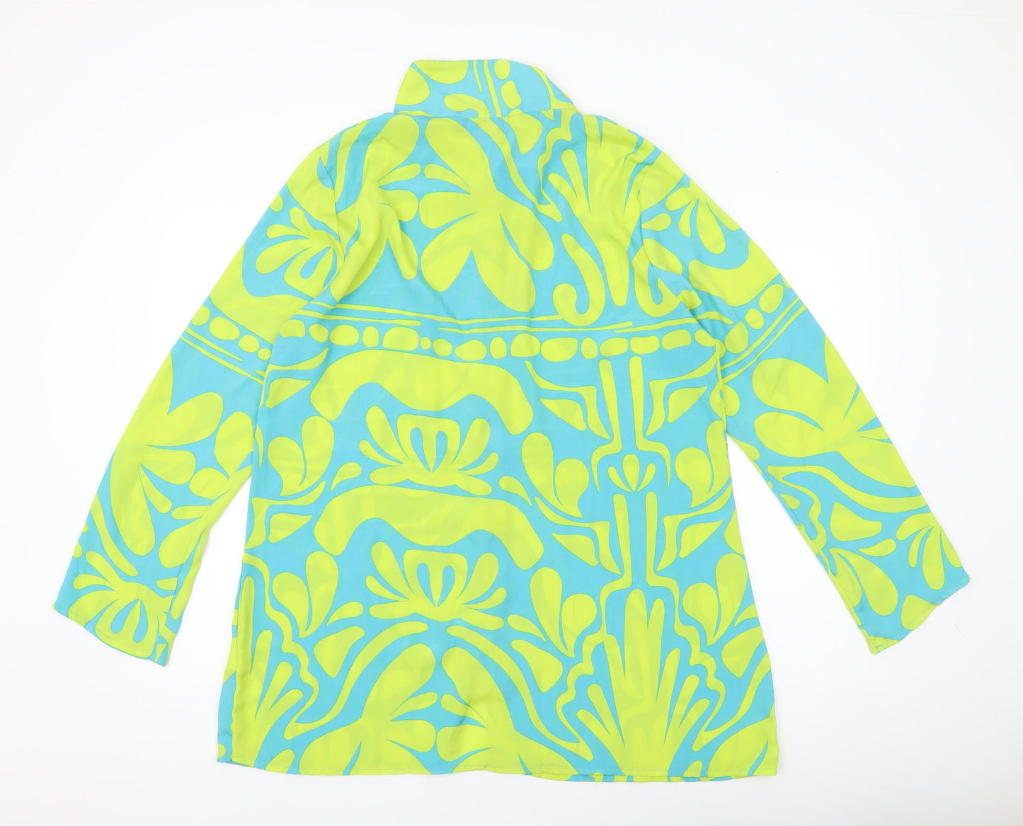 PrettyLittleThing Women's Multicoloured Button-Up Tunic Shirt UK 10