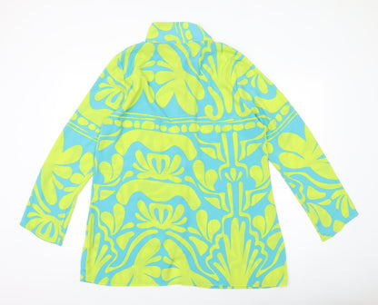 PrettyLittleThing Women's Multicoloured Button-Up Tunic Shirt UK 10