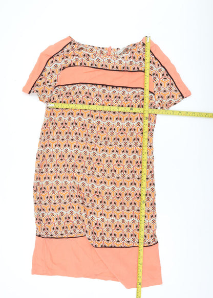 Marks and Spencer Women’s Orange Geometric Shift Dress Size 12