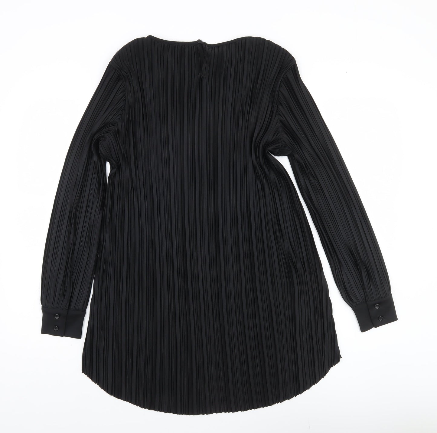 Womens UK Size 10 NEXT Black Tunic Blouse