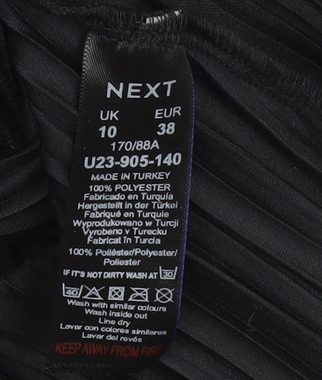 Womens UK Size 10 NEXT Black Tunic Blouse