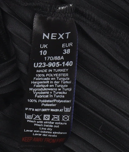 Womens UK Size 10 NEXT Black Tunic Blouse