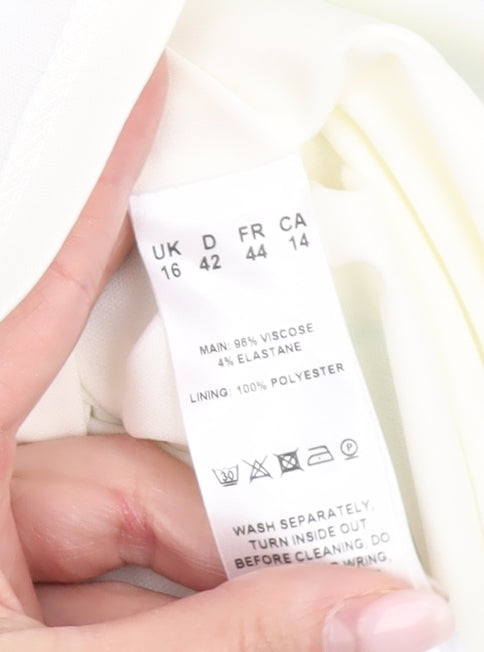 Eastex Womens Blue Beige Floral A-Line Midi Skirt Size 16