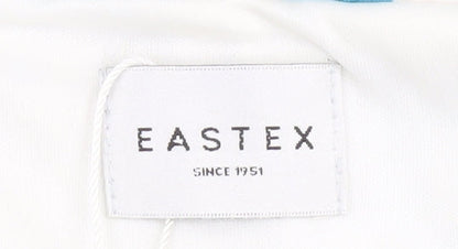 Eastex Womens Blue Beige Floral A-Line Midi Skirt Size 16