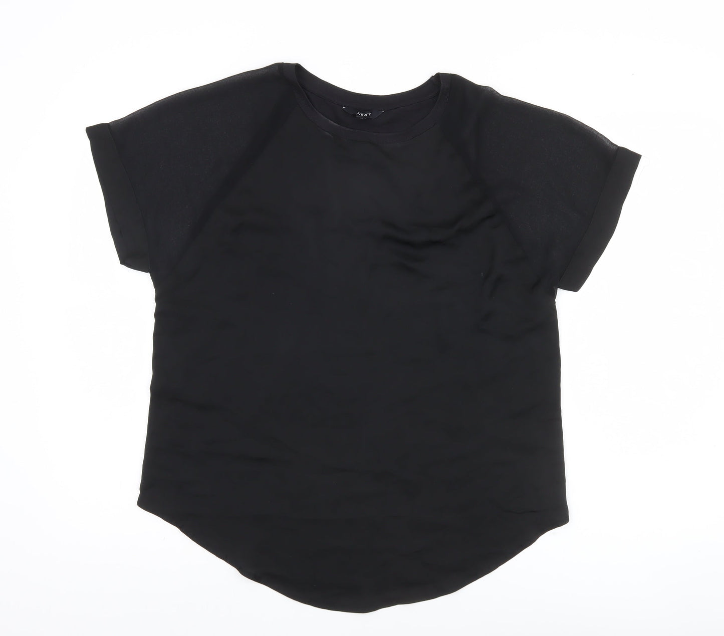 Womens UK Size 14 NEXT Black Basic T-Shirt