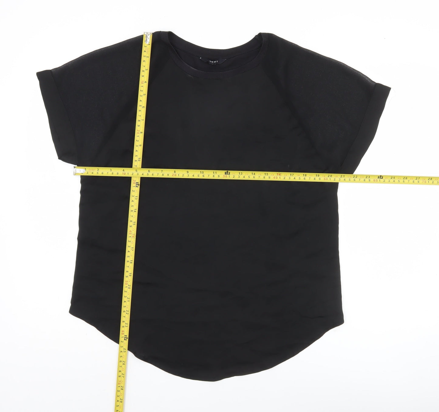 Womens UK Size 14 NEXT Black Basic T-Shirt