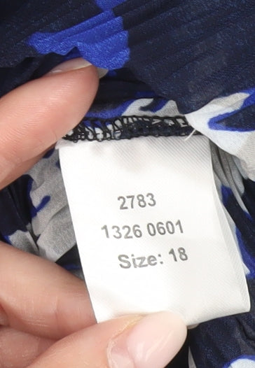 Autonomy Women’s Blue Animal Print Tunic Blouse Size 18