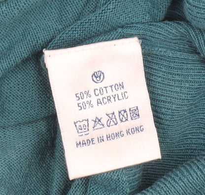 Womens UK Size 10 Fat Face Blue Cardigan Jumper