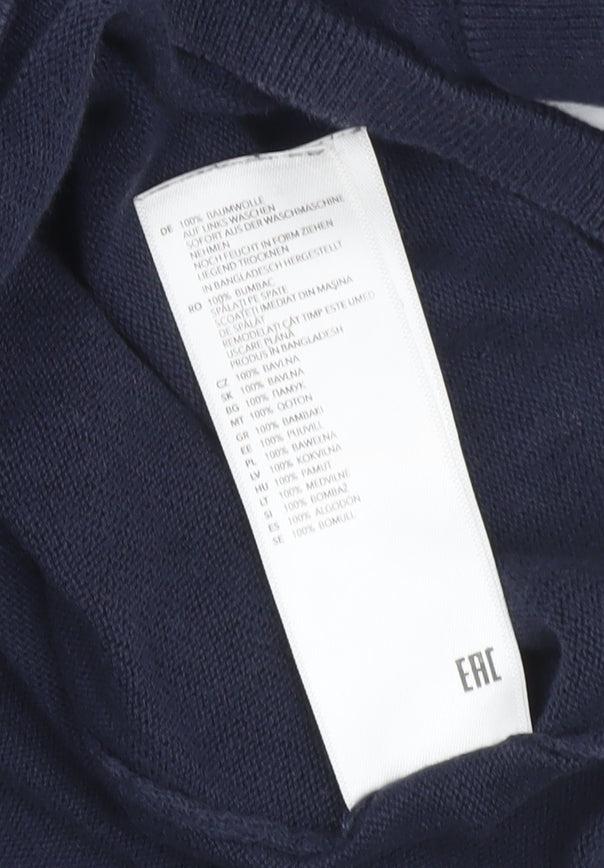 Jasper Conran Men’s Blue Cotton Polo Shirt S Short Sleeve Zip