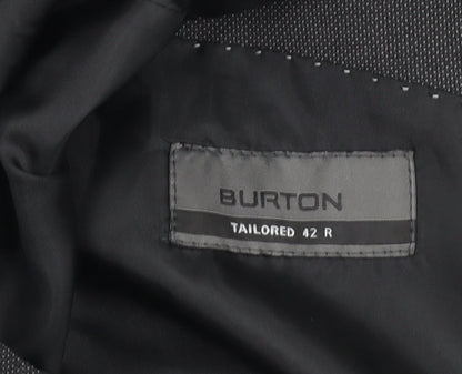 Mens UK Size 42 Burton Regular Grey Suit Jacket