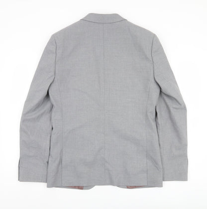 Mens UK Size 38 River Island Regular Grey Suit Jacket