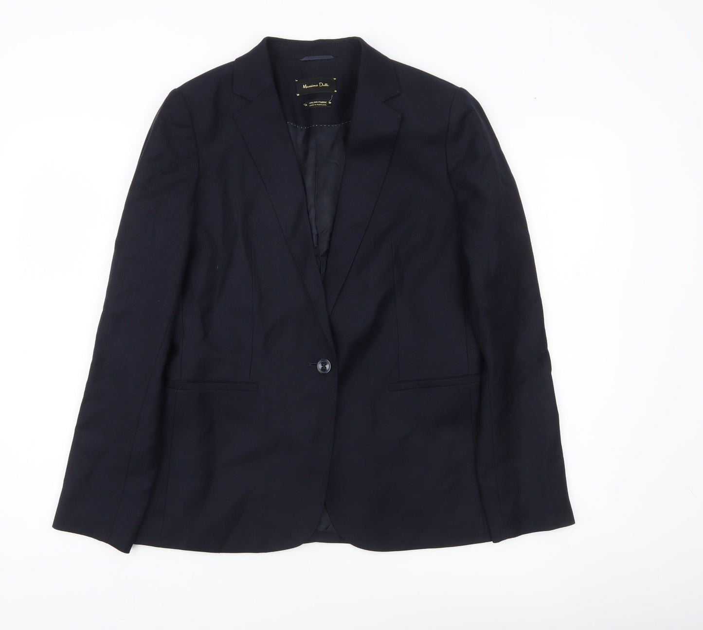 Massimo Dutti Womens Blue Size 12 Tailored Blazer Jacket