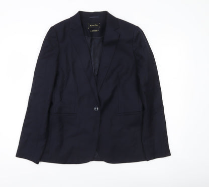 Massimo Dutti Womens Blue Size 12 Tailored Blazer Jacket