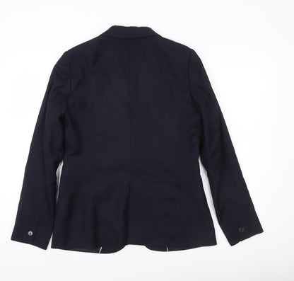 Massimo Dutti Womens Blue Size 12 Tailored Blazer Jacket