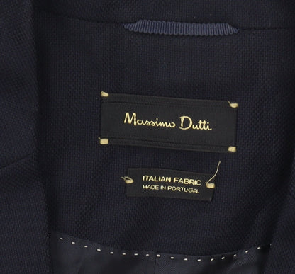 Massimo Dutti Womens Blue Size 12 Tailored Blazer Jacket
