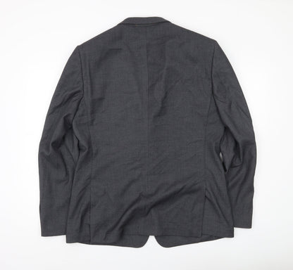 Mens UK Size 42 River Island Regular Grey Suit Jacket