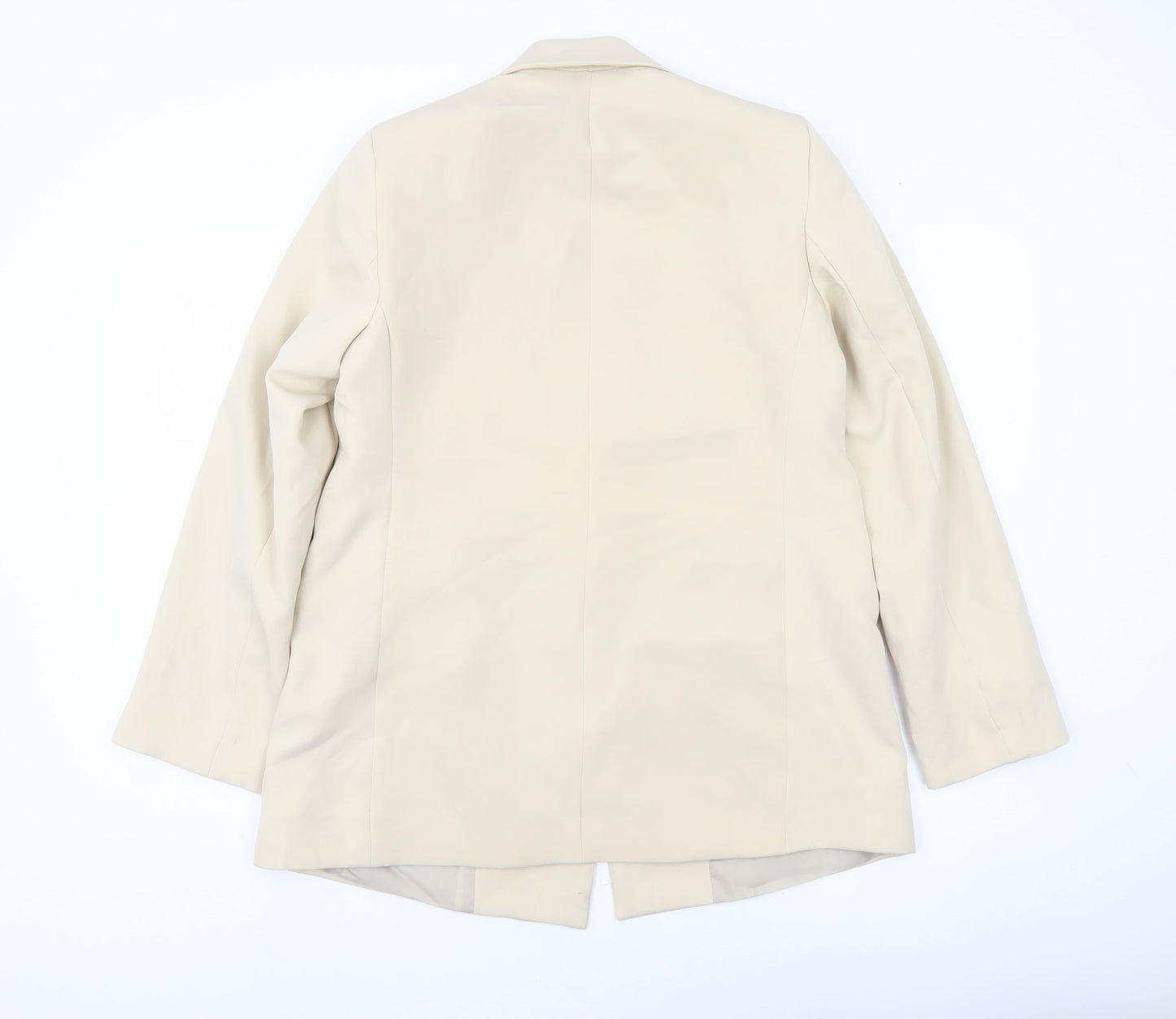 New Look Women Beige Blazer UK 10 Regular Fit Single Breasted