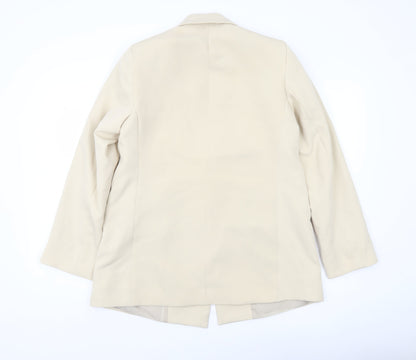 New Look Women Beige Blazer UK 10 Regular Fit Single Breasted