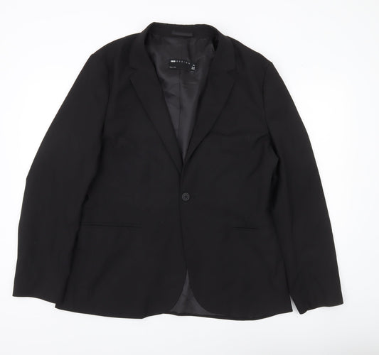 Mens UK Size 44 ASOS Design Regular Black Suit Jacket