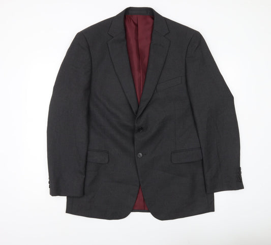 Marks and Spencer Men's Grey 42 Chest Regular Fit Blazer Jacket
