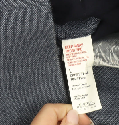 Mens UK Size L Burton Menswear Regular Blue Suit Jacket