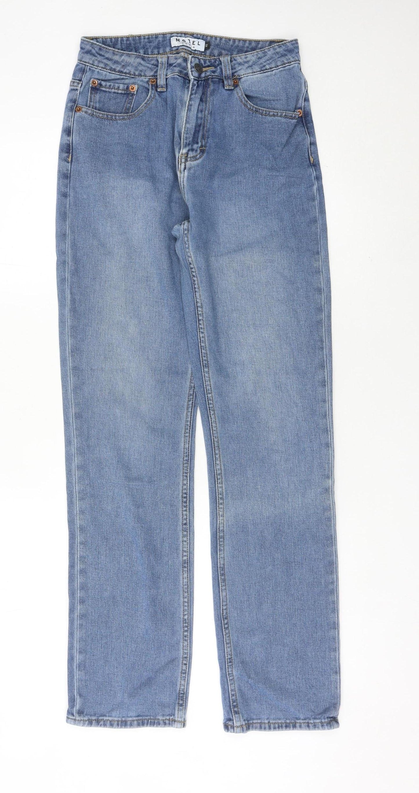 Motel Womens Blue XS Straight Leg 100% Cotton Jeans