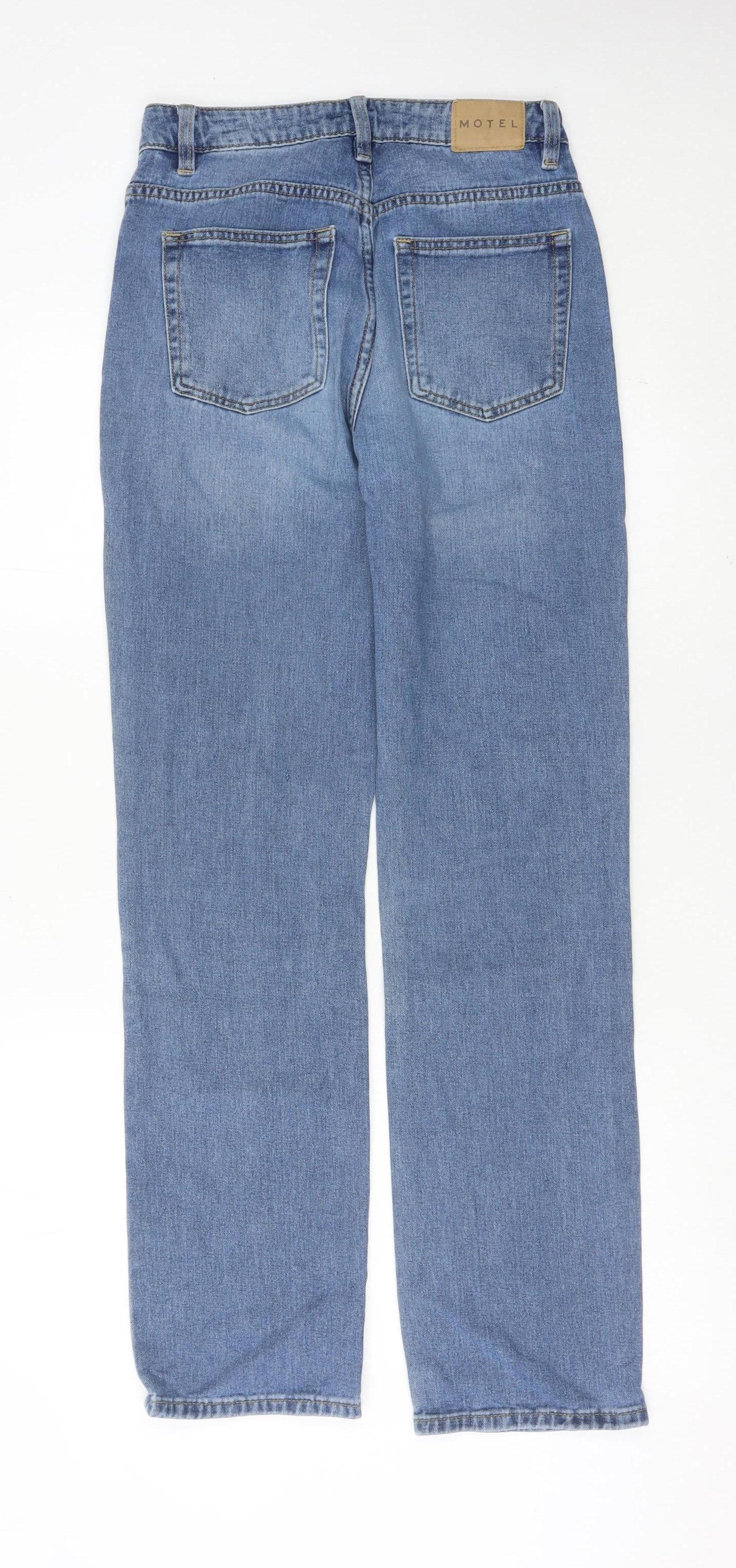 Motel Womens Blue XS Straight Leg 100% Cotton Jeans