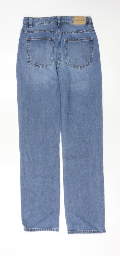 Motel Womens Blue XS Straight Leg 100% Cotton Jeans