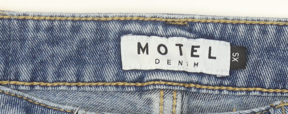 Motel Womens Blue XS Straight Leg 100% Cotton Jeans