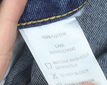 Motel Womens Blue XS Straight Leg 100% Cotton Jeans