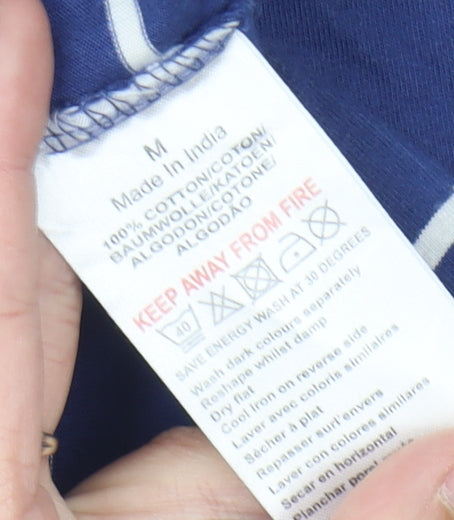 Ambrose & Jackson Men’s Blue Striped Cotton Polo Shirt M