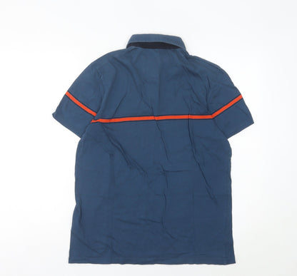 Ted Baker Men's Blue Polo Shirt Size M Cotton Short Sleeve