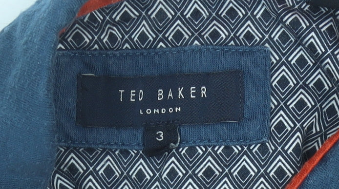 Ted Baker Men's Blue Polo Shirt Size M Cotton Short Sleeve