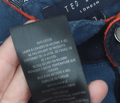 Ted Baker Men's Blue Polo Shirt Size M Cotton Short Sleeve