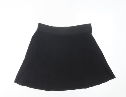 Women's Black Petite A-Line Skirt Size 12 Knee Length