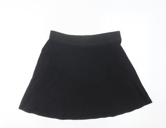 Women's Black Petite A-Line Skirt Size 12 Knee Length