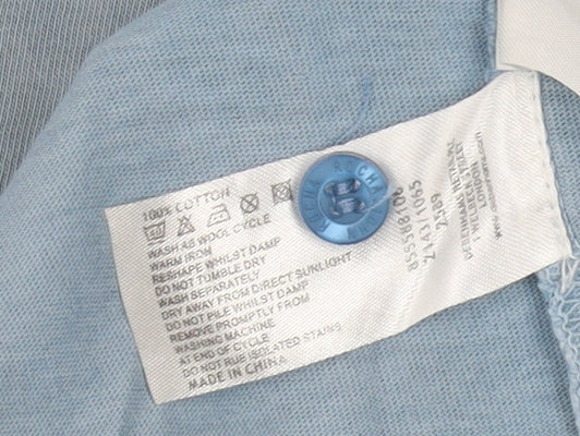 John Rocha Men’s Blue XL Polo Shirt 100% Cotton Short Sleeve Casual