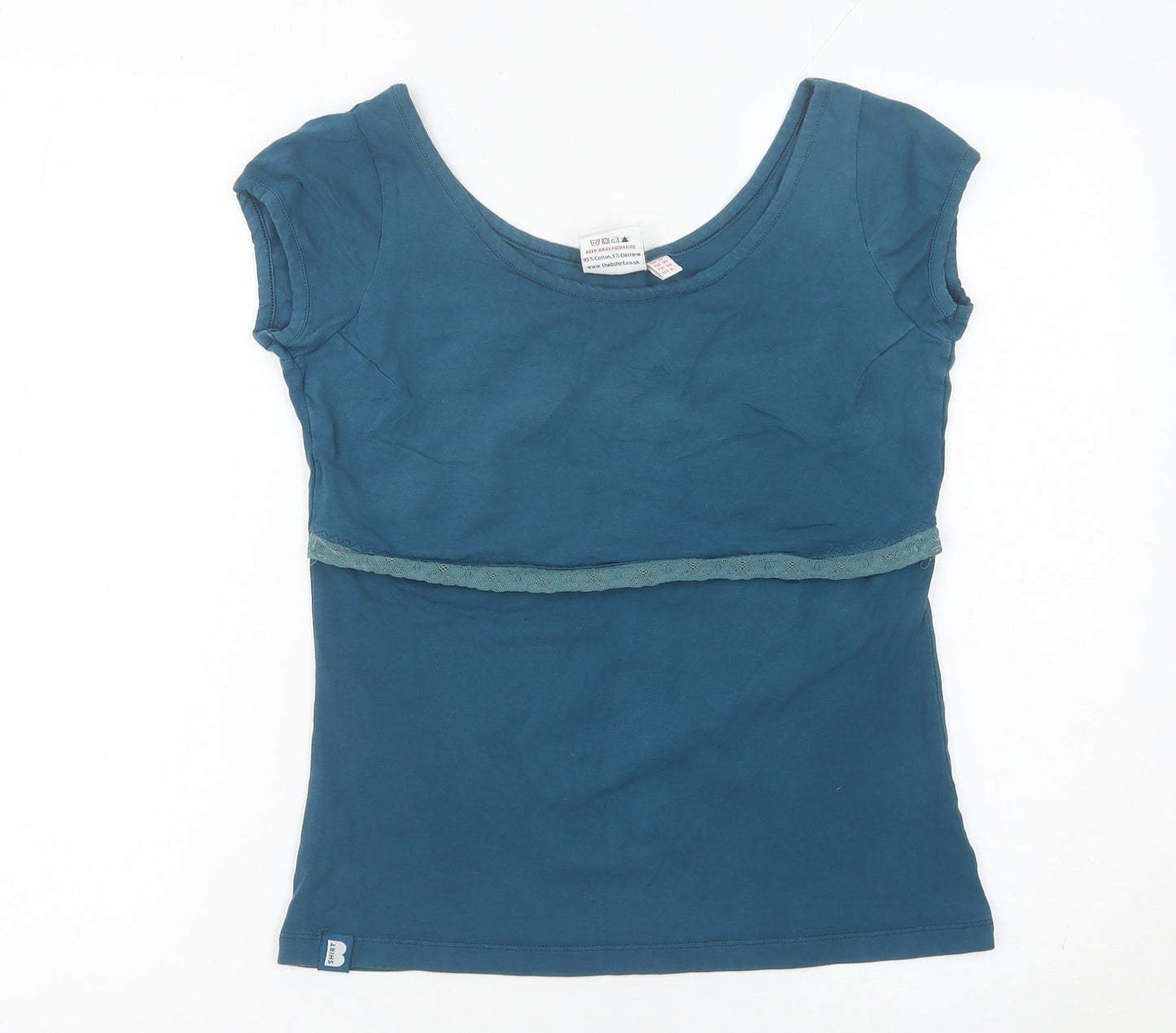 Breastfeed With Confidence Women’s Blue UK 10 Nursing Scoop Neck T-Shirt