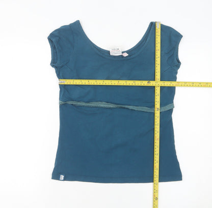 Breastfeed With Confidence Women’s Blue UK 10 Nursing Scoop Neck T-Shirt