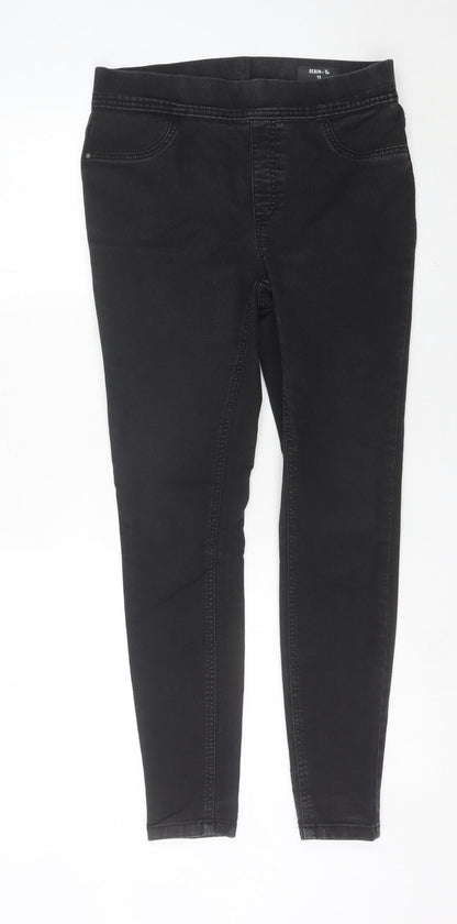 Tu Women Black Size 12 Skinny Stretch Jeans Slim Fit