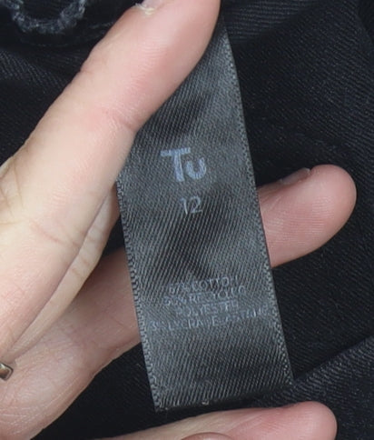 Tu Women Black Size 12 Skinny Stretch Jeans Slim Fit