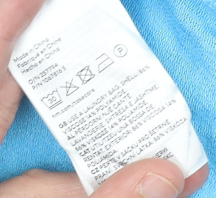 H&M Women’s Blue Wide-Leg Linen Blend Jumpsuit Size 12