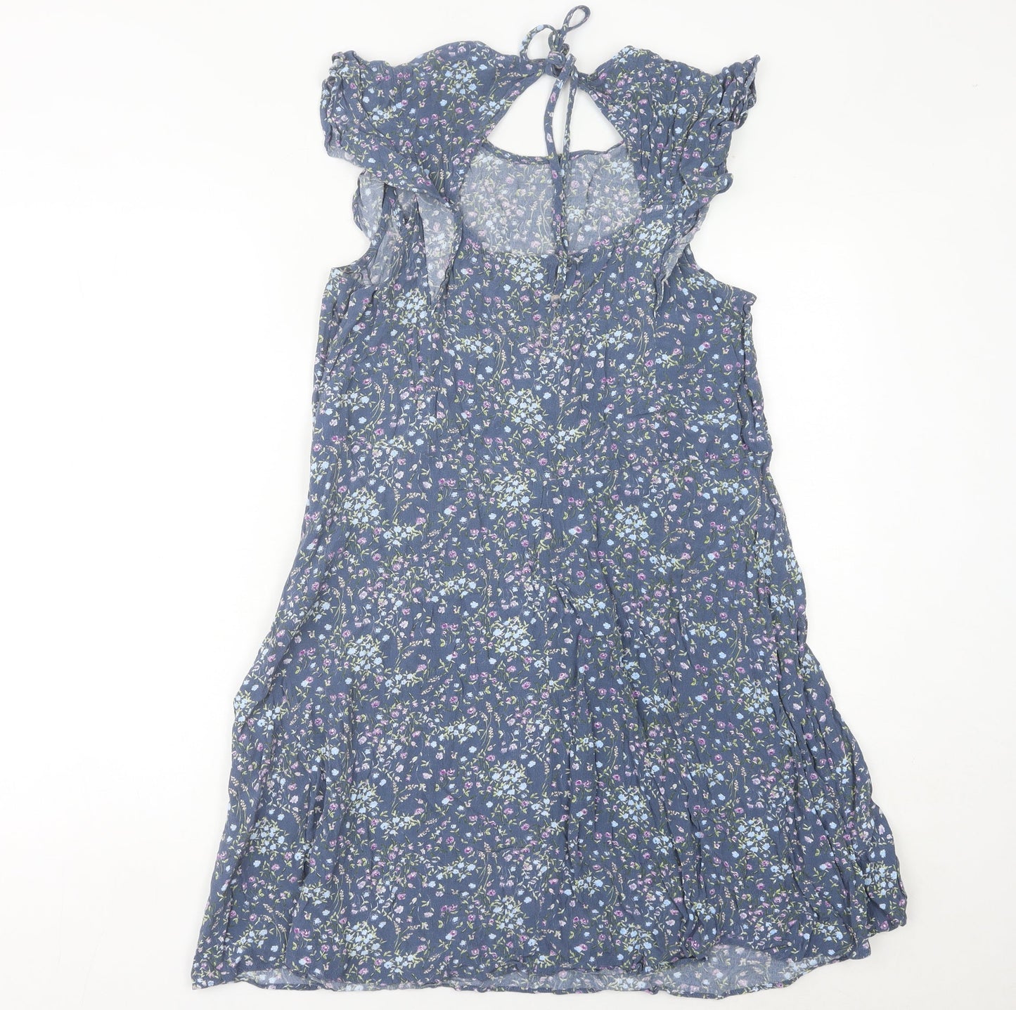 Next Women’s Blue Floral Sleeveless A-Line Knee Length Dress Size 18