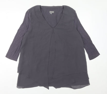 Womens UK Size 12 Phase Eight Grey Tunic Blouse