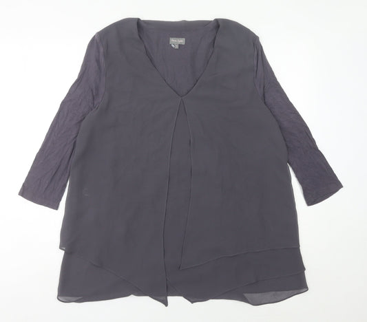Womens UK Size 12 Phase Eight Grey Tunic Blouse